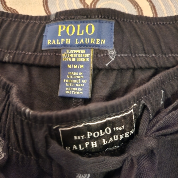 SOLD!!! $55 Mens Ralph Lauren Polo Signature Pony Pajama Pants Sz Med. - Picture 7 of 10